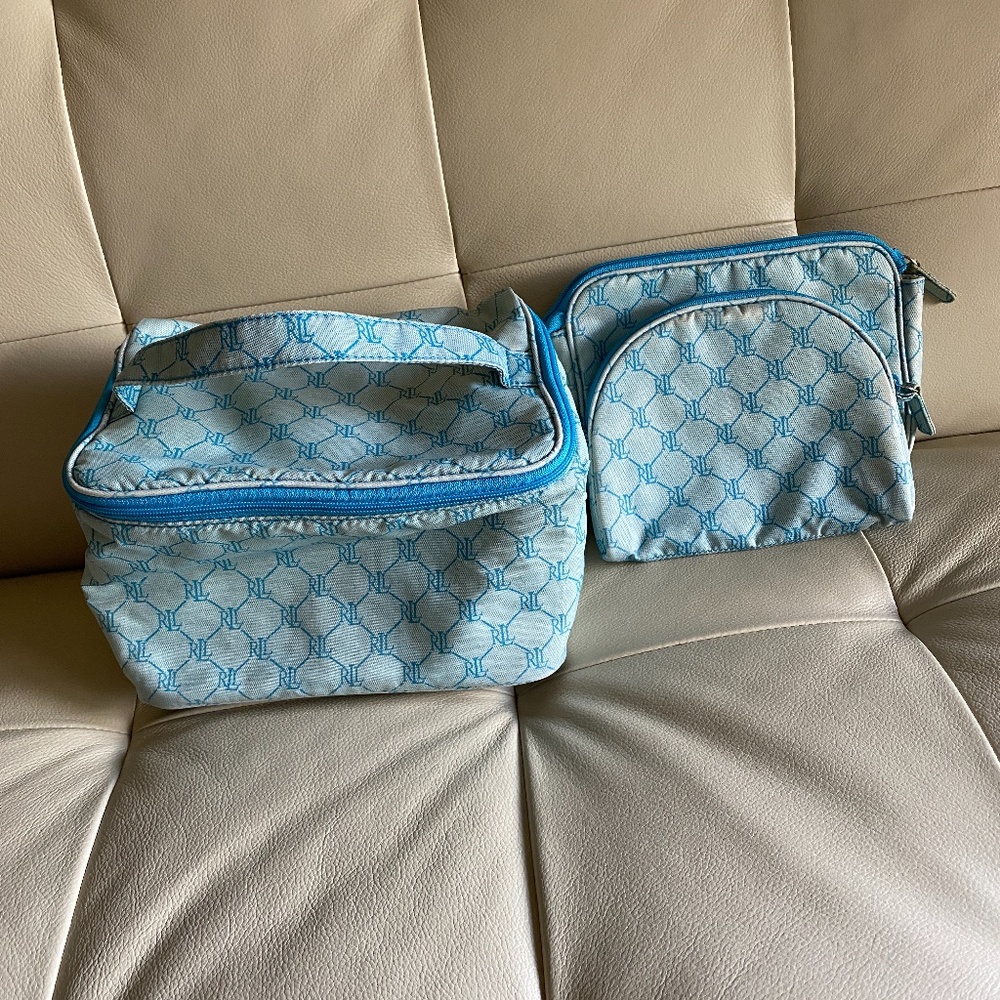 Ralph Lauren Travel Makeup Cosmetic Bag 3 PC set - Picture 3 of 6